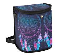 Oyihfvs Native American Indian Dream Catcher Feathers Talisman Spill-Proof Car Trash Can Organizer Hanging Large Auto Garbage Storage Bag Bin with Big Opening Lid Leakproof Waste Basket