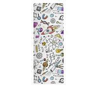 Oyihfvs Physics Maths Astronomy Non Slip Rubber Yoga Mat, 1mm Thick Fitness Safe Exercise Mat with Bag, Durable Folding Workout Mat for Pilates and Floor Exercises