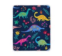 Oyihfvs Seamless Dinosaur Dinos Colorful 60"X90" Soft Warm Blanket Lightweight Throw Size Fleece Plush Siesta for Travel Camping Bed Couch Sofa