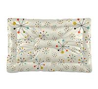 Oyihfvs Seamless Dots Mid Century Absctract Geometric Colorful Dog Cat Bed Mat Soft Crate Pad Mattress Cushion for Small Medium Pets, Anti Slip Sleeping Kennel Mat Washable & Dry 36x24 inch
