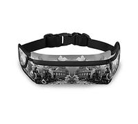Oyihfvs Train in The Mountains Black White Adjustable Running Belt, Fanny Pack Waist Pack, Runners Bag, Sports Hiking Fitness Exercise Gym Pouch for Women Men Accessories