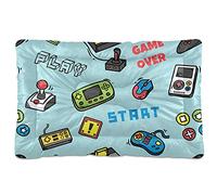 Oyihfvs Video Game Seamless Dog Cat Bed Mat Soft Crate Pad Mattress Cushion for Small Medium Pets, Anti Slip Sleeping Kennel Mat Washable & Dry 36x24 inch