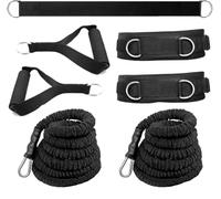 OYINDIZ Resistance Speed Training Set, 8pcs Exercise Explosive Force Bounce Physical Equipment Double Rope Improve Agility Power Strength for Jumping Basketball Tennis Football Volleyball