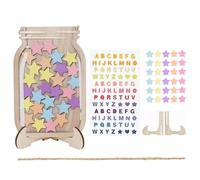 OYIWINMI Children's Reward Board, Routine, Child's Behavior Chart with Wooden Stand and 30 Stars, Potty Learning, Boy's Good Point Box