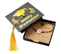 OYIWINMI Graduation Gifts Her Him Compass Bracelet with Unique Grad Cap Box Adjustable Graduation Bracelet for Family Friends Nursery High School University Masters PHD Graduation 2026 Present