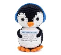 OYIWINMI Penguin Gifts Positive Crochet Emotional Support Thank You Gift | Funny Presents for Her Teacher Sister Friends Christmas You’re Flippin Awesome Tiny Penguin Reminding You How Amazing You Are