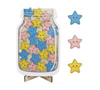 OYIWINMI Reward Jars for Children Behaviour, Wooden Star Jar Reward System