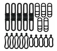 Oykrueats Pack of 20 Bicycle Light Rubber Bands, Bicycle Light Holder Rubber, Bicycle Silicone Band Stretch, Replacement Bracket Bicycle Light Rubber Rings for LED Bicycle Light, Torch, MTB Handlebar