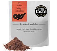 OYL Focus Mushroom Coffee - 400g Adaptogenic Mushroom Blend - 31 Servings | 100% Arabica | Reishi, Cordyceps & Lions Mane | Keto Coffee