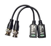 OYN-X CCTV HD Video Balun Passive Transceiver BNC Connector Cable for 4K 8MP CCTV Surveillance Camera, DVR, TV, Video, HD-TVI CVI AHD to CAT 5/6 - Twin Pack