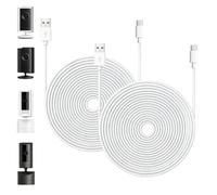 OYOCAM 2-Pack 16.4FT USB-A to USB-C Power Cable Compatible with Ring Indoor Cam Plus & Ring Pan-Tilt Indoor Cam (2024 Release), Long Extension Cord Charging Cable for Continuous Power, White