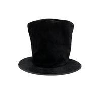 Oyolan Adult Headgear Magician Top Hats Victorian Steampunk Hat for Stage Performance Rave County Gear Black Velvet Type One Size