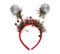 Oyolan Glitter Foil Strips Headband Sparkly Ball Boppers Headband Christmas Costume Accessory Silver One Size