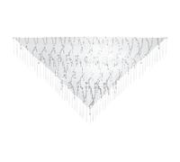 Oyolan Women Belly Dance Hip Scarf Sequins Tassels Embellished Mesh Triangle Wrap Skirts Silver One Size