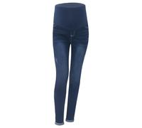 Oyolan Women's Maternity Slim Fit Stretch Jeans Over The Belly Pregnancy Denim Pants Trousers Dark Blue XL