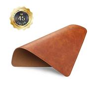 oyoooo PU Leather Mouse Pad with Stitched Edge Micro-Fiber Base with Non-Slip, Waterproof, Mouse Pad for Computers, Laptop, Office & Home,1 Pack, 8inch11inch (Brown 2.0)