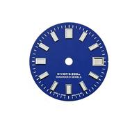 OYOSIDA 28.5MM Mechanical Dial Diver Dial Strong Green Luminous Face Watch Dials for NH35/NH36/4R/6R Watch Movement Accessories, Blue