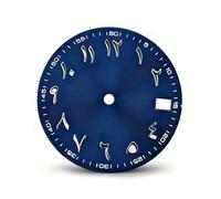 OYOSIDA 28.5mm Mechanical Dial Elegant Arabic Numerals Watch Dials for NH 35/NH36/4R/6R Watch Movement Repair Part, Blue