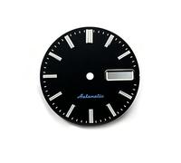 OYOSIDA 28.5MM Mechanical Dial Long Calendar Dial Strong Luminous Face Watch Dials for NH36/NH36A/4R36 Watch Movement Accessories, Black