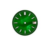 OYOSIDA 28.5MM Mechanical Dial Pearl Shell Surface Watch Dial Strong Blue Luminous Face Watch Dials for NH35/NH36 Watch Movement Repair Part, Green