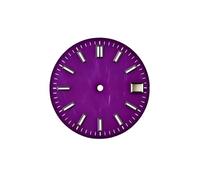 OYOSIDA 28.5MM Mechanical Dial Pearl Shell Surface Watch Dial Strong Blue Luminous Face Watch Dials for NH35/NH36 Watch Movement Repair Part, Purple