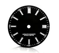 OYOSIDA 28.5MM Mechanical Dial Strong Blue Green Luminous Face Watch Dials for NH35/NH36/4R/6R Watch Movement for BGW9 Modified Watch Accessories, Black