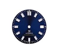 OYOSIDA 28.5MM Mechanical Dial Strong Green Luminous Face Genuine Sunburst Dials for NH 35/NH36/4R/6R Watch Movement Repair Part, Blue