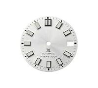 OYOSIDA 28.5MM Mechanical Dial Strong Green Luminous Face Genuine Sunburst Dials for NH 35/NH36/4R/6R Watch Movement Repair Part, White