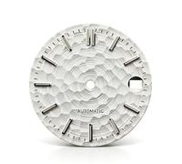 OYOSIDA 28.5MM Mechanical Dial Strong Green Luminous Face Watch Dials for NH35/NH36/4R/6R Watch Movement Pattern of Honeycomb Image Watch Accessories, White