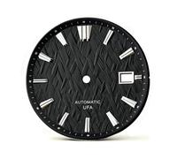 OYOSIDA 33.5MM Mechanical Dial ice Crystal Snowflake Surface Watch Dial for NH35 Watch Movement Repair Part, Black