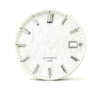 OYOSIDA 33.5MM Mechanical Dial ice Crystal Snowflake Surface Watch Dial for NH35 Watch Movement Repair Part, White