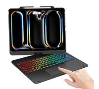OYOSUOGG Swivel Keyboard Case for iPad Pro 13-inch (M4, 2024), iPad Air 13-inch (M2, 2024) & iPad Pro 12.9 (6th/5th/4th/3rd Gen),Black