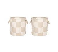 OYOY Chess storage baskets medium 2-pack Clay-offwhite