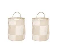 OYOY Chess storage baskets small 2-pack Clay-offwhite