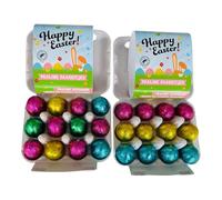 OYOY Easter Chocolate Bowl Set, 3 x 100 g Thaler in Easter Design with Easter Sticker, Easter Gifts Children and Adults, Easter Basket Sweets, Easter Nest Chocolate