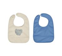 OYOY Erik Elephant bib 2-piece Beige-blue