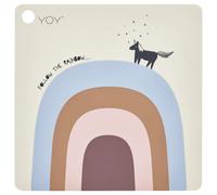 OYOY Follow the rainbow placemat blue-rose-beige