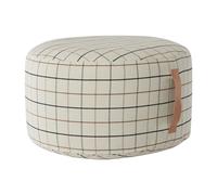 OYOY Grid pouf Ø65 cm off white