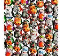 OYOY Halloween Figures, 5 x 80 g, Halloween Chocolate with Milk Cream Filling, Various Designs, Sweet or Treat, Halloween Party, Milk Chocolate, Cat, Ghost, Pumpkin