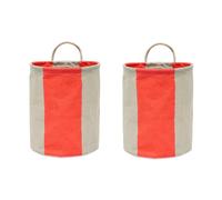 OYOY Kara storage basket small Ø18x22 cm 2-pack Cherry Red