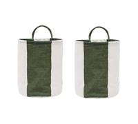 OYOY Kara storage basket small Ø18x22 cm 2-pack Dark Green
