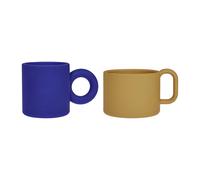 OYOY Nomu children's cup 2 pieces Optic Blue-Light Rubber