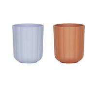OYOY Pullo cup 2-pack Caramel-ice blue