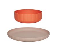 OYOY Pullo plate & bowl 2 pieces Rose-apricot