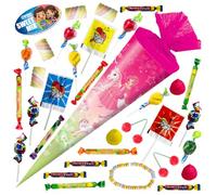 OYOY School Cone Filled with Sweets Mix I School Cone Princess on Horse I School Cone 35 cm I Small School Cone Ready Filled I Siblings School Cone I Small Sugar Bag I School Gift