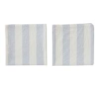 OYOY Striped napkin 45x45 cm 2-pack Ice Blue