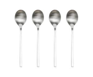 OYOY Yuka Spoon 4-Pack Brushed Steel