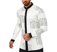 OYOZONE African Shirt Men African Attire Print Long Sleeve Dashiki for Men