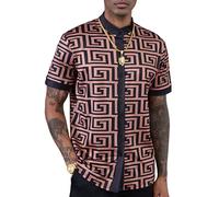 OYOZONE African Shirt Men African Attire Print Short Sleeve Dashiki for Men