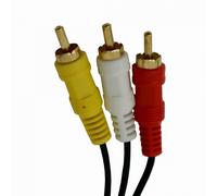 Oypla 1.5m Triple 3 Phono 3RCA to 3RCA AV Audio Video Gold Cable Lead